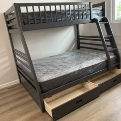 New In Box Full/Twin Bunk Beds With Mattresses (Read Description Below)