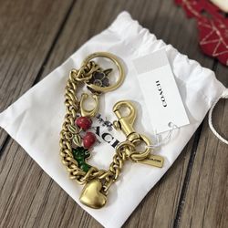 Coach Motif Icons Chain Bag Charm