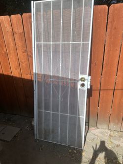 Metal screen door
