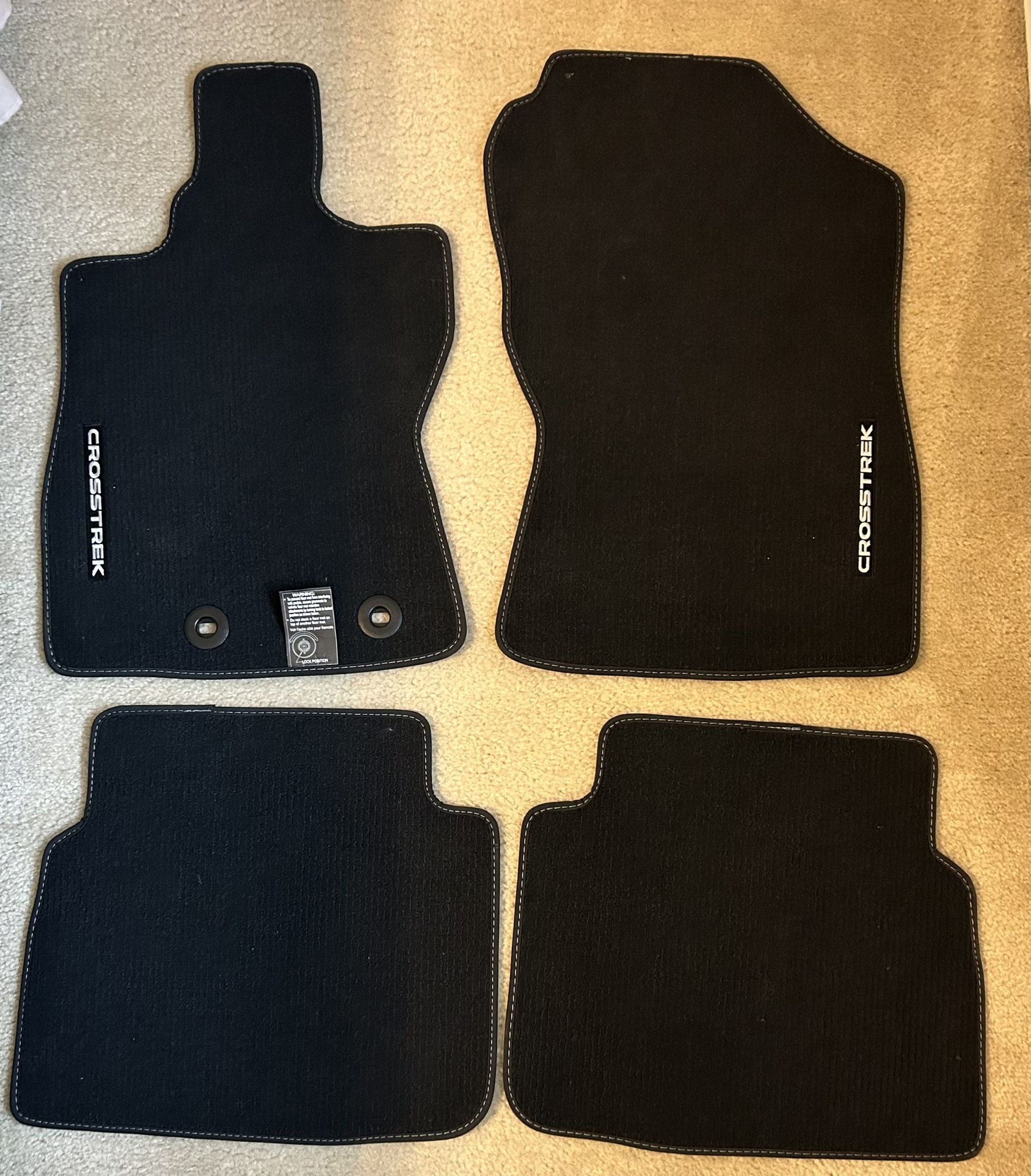 BRAND NEW - Subaru 2018-2023 Crosstrek Front & Rear Carpeted Black Floor Mats