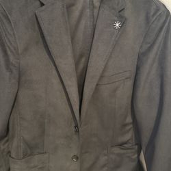 🔥 Stylish BLACK SUEDE Suit Jacket - Men’s/Women’s