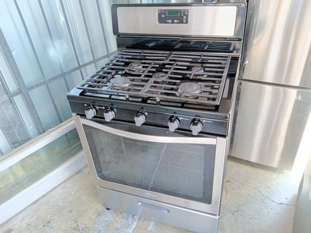Whirlpool 30 in Stainless Steel Gas Stove And Oven