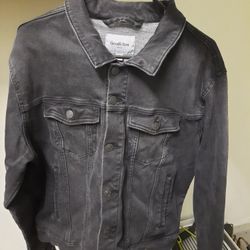 Goodfellow Black Stretch Denim Jacket Large