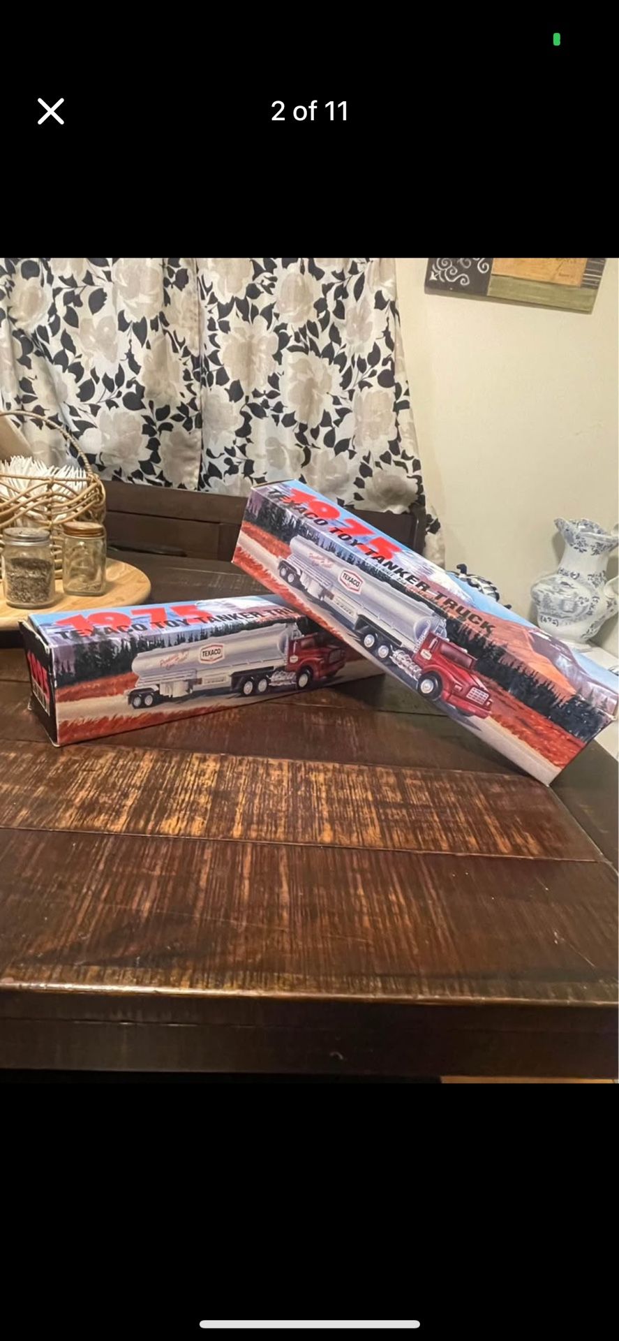 (TWO) Texaco 1975 Toy Tanker Truck’s Working Lights and Sounds 1995 Edition