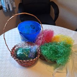 Easter Baskets & Colored Grass