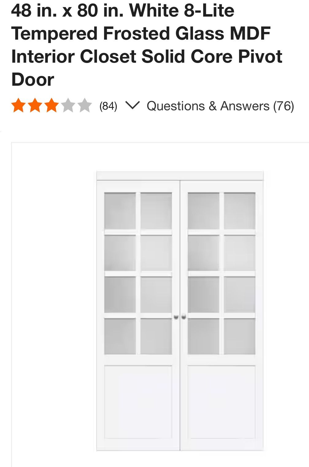 48” Closet Doors