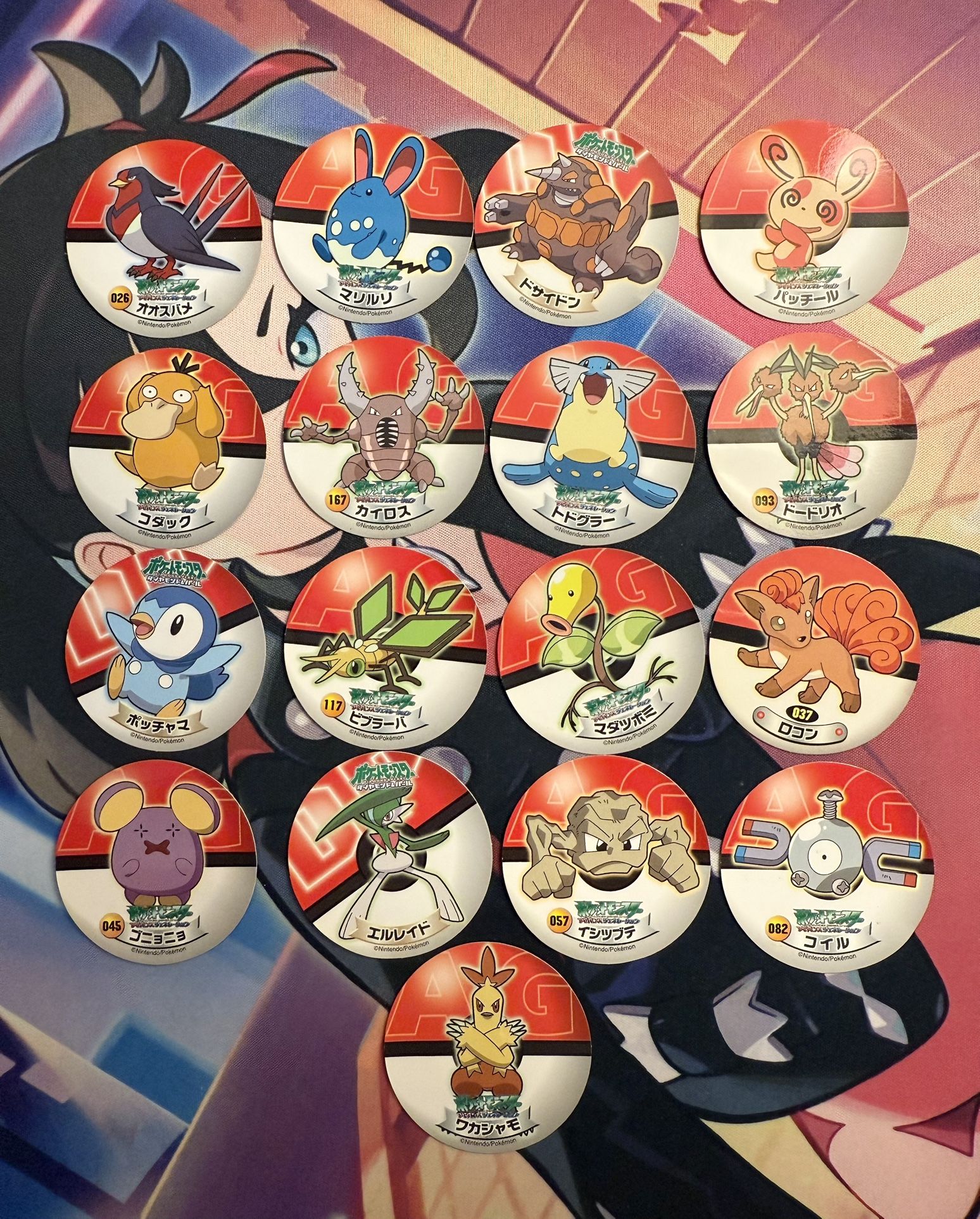 Pokemon Sapporo Ichiban Seal Pogs Sticker Lot Japanese (17pcs)