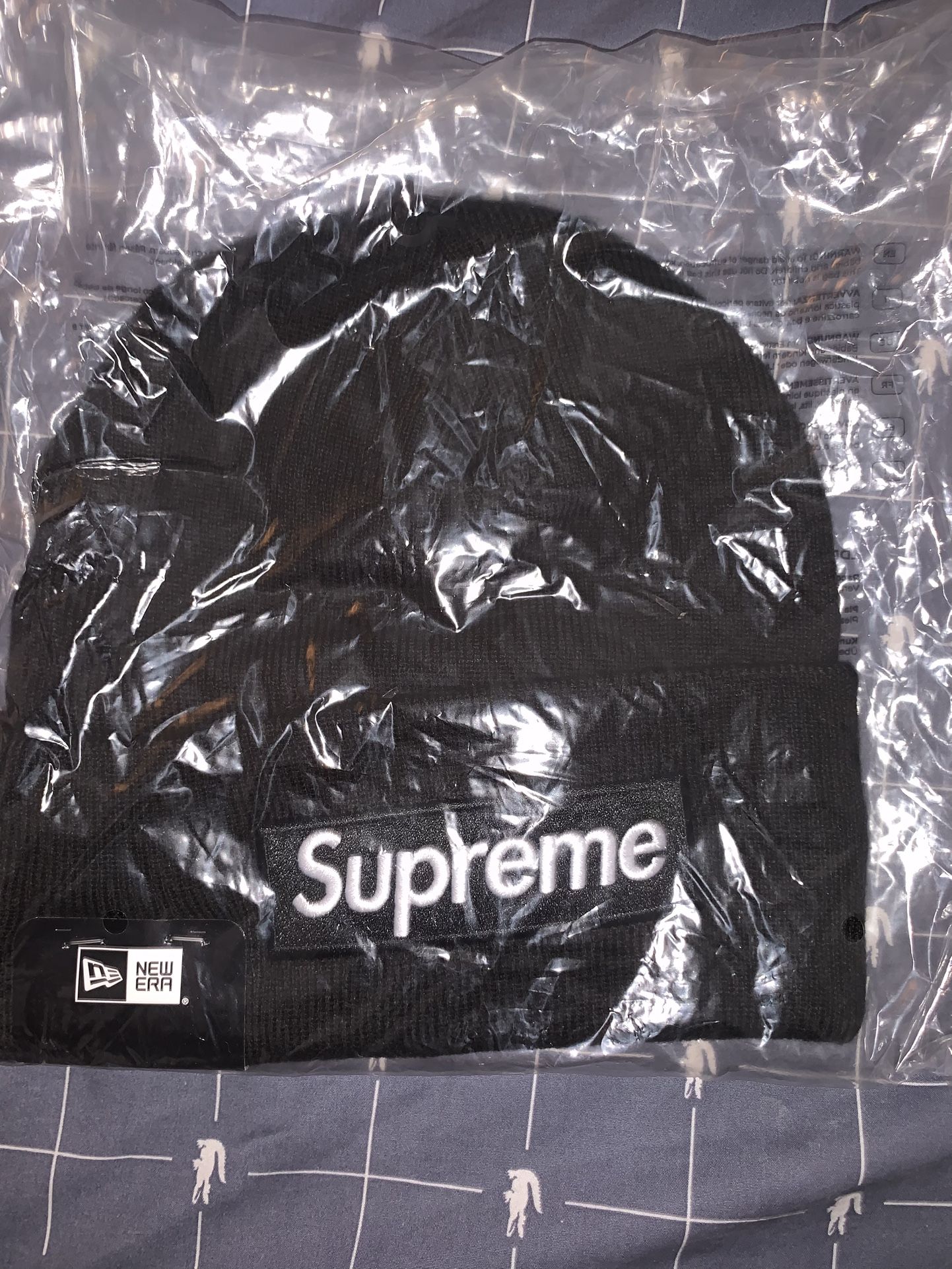Supreme New Era Box Logo Beanie Black (FW25)