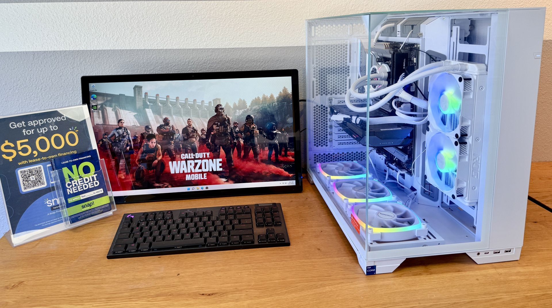 Gaming PC Custom Built by AREA 51✓🕹All White Full RGB Set,Intel i7/