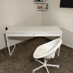 Desk and chair