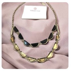 Coldwater Creek Double Crescent Necklace