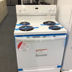 New Scratch And Dent Frigidaire Coil Top Range. 1 year Warranty 