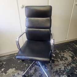 Leather / Chrome  Office Chair  from Living Spaces 