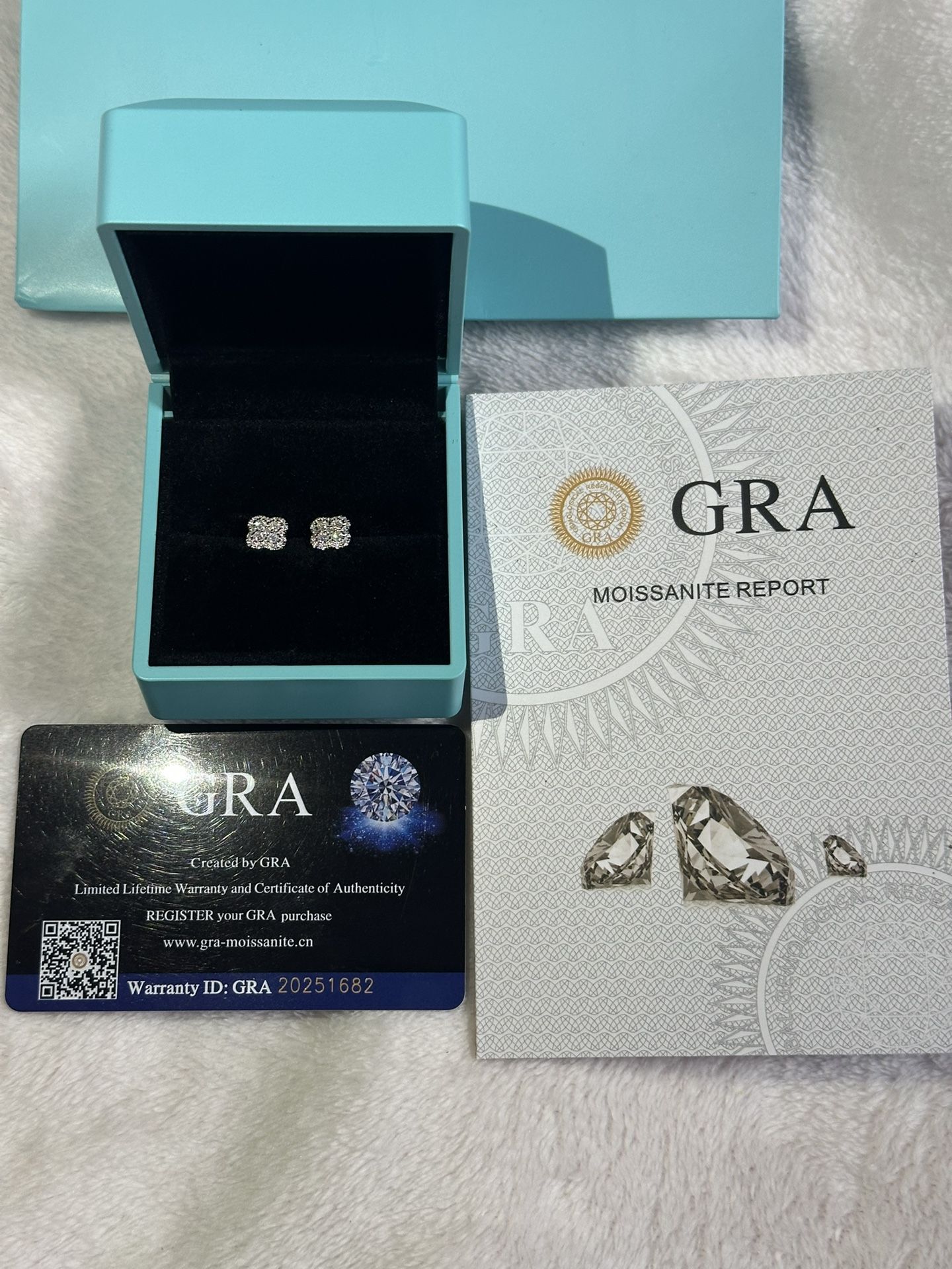 Moissanite Earrings 6.5mm 925 Silver