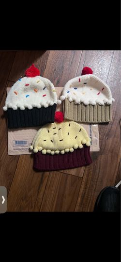 Cupcake Knit Beanies Set of 3