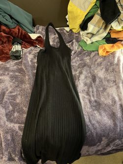 black halter top dress