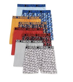 HEAD Boys' Boxer Briefs 8-Pack Dri Fusion Tech Compression No Fly Underwear