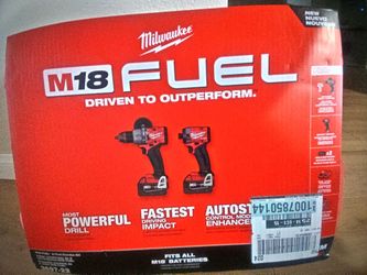 Milwaukee power drill and driver set