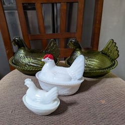 Vintage Hen On Nest Candy Dish 