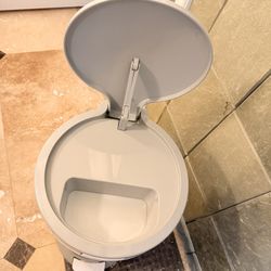 Bubula Premium Steel Diaper Waste Pail with Step Open, Gray