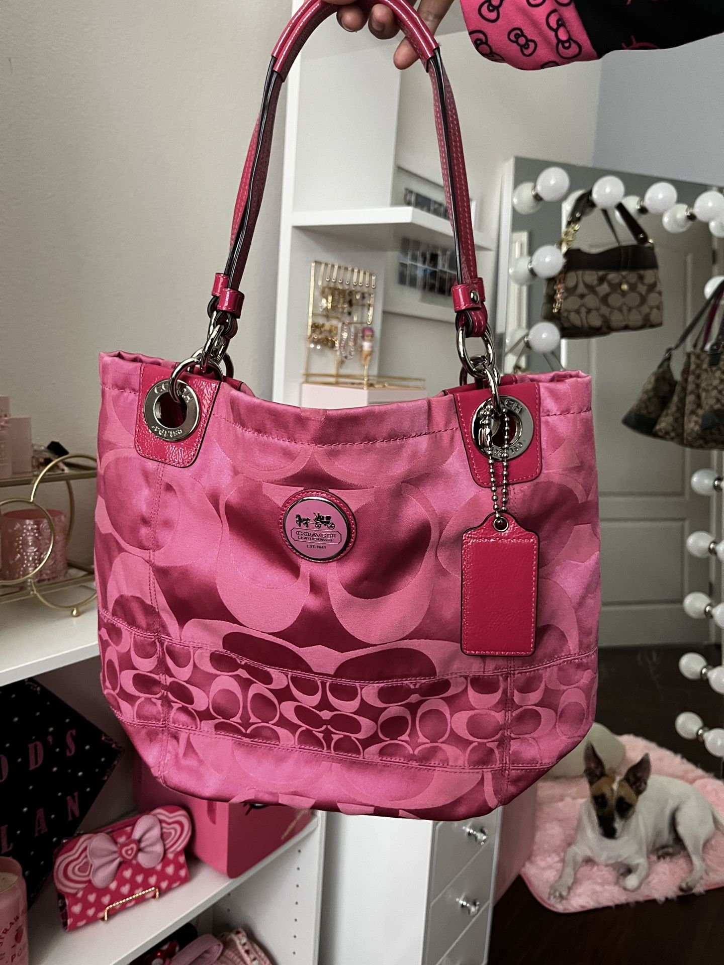 Pink coach purse