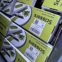 Stainless Steel Herb Tools Kit with 5-Blades Scissors for Kitchen, Herb Cutting, Stripping and Cleaning, Green (1-Pack)