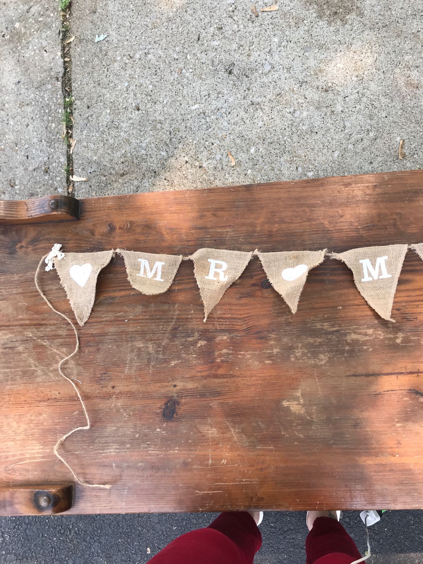 Mr and mrs burlap