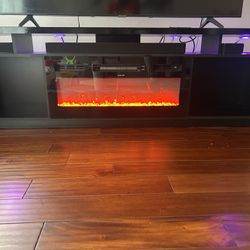 TV Stand With Fireplace 70”