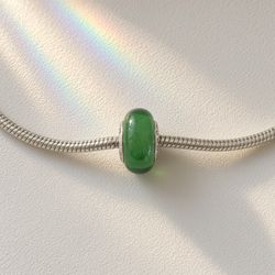 Pandora Disney Green Murano Glass Charm