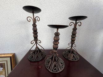 Metal candle trio