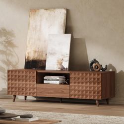 TV Stand for TVs Up to 65",TV Stands for Living Room,Entertainment Center Media Console Cabinet,Modern Television Stands with Diamond-Shaped Panel