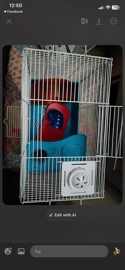 Hamster cage with accessories