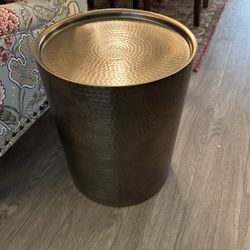 Metal side table
