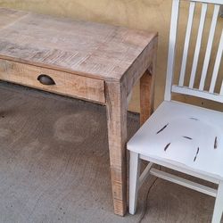 Barnhouse Desk And White Chair 