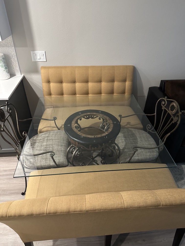 Kitchen Table W/ Chairs And Booth Chairs