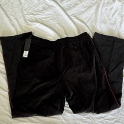 New Men’s Velour Track Pants