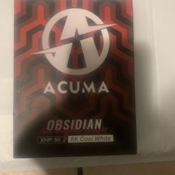 Acuma Obsidian LED Headlight XHP 50.2 6K Cool White Conversion Kit F-R8-9007