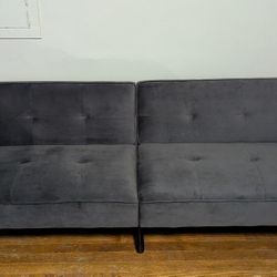 Blue-Gray Sofa Bed Couch Click Clack Futon