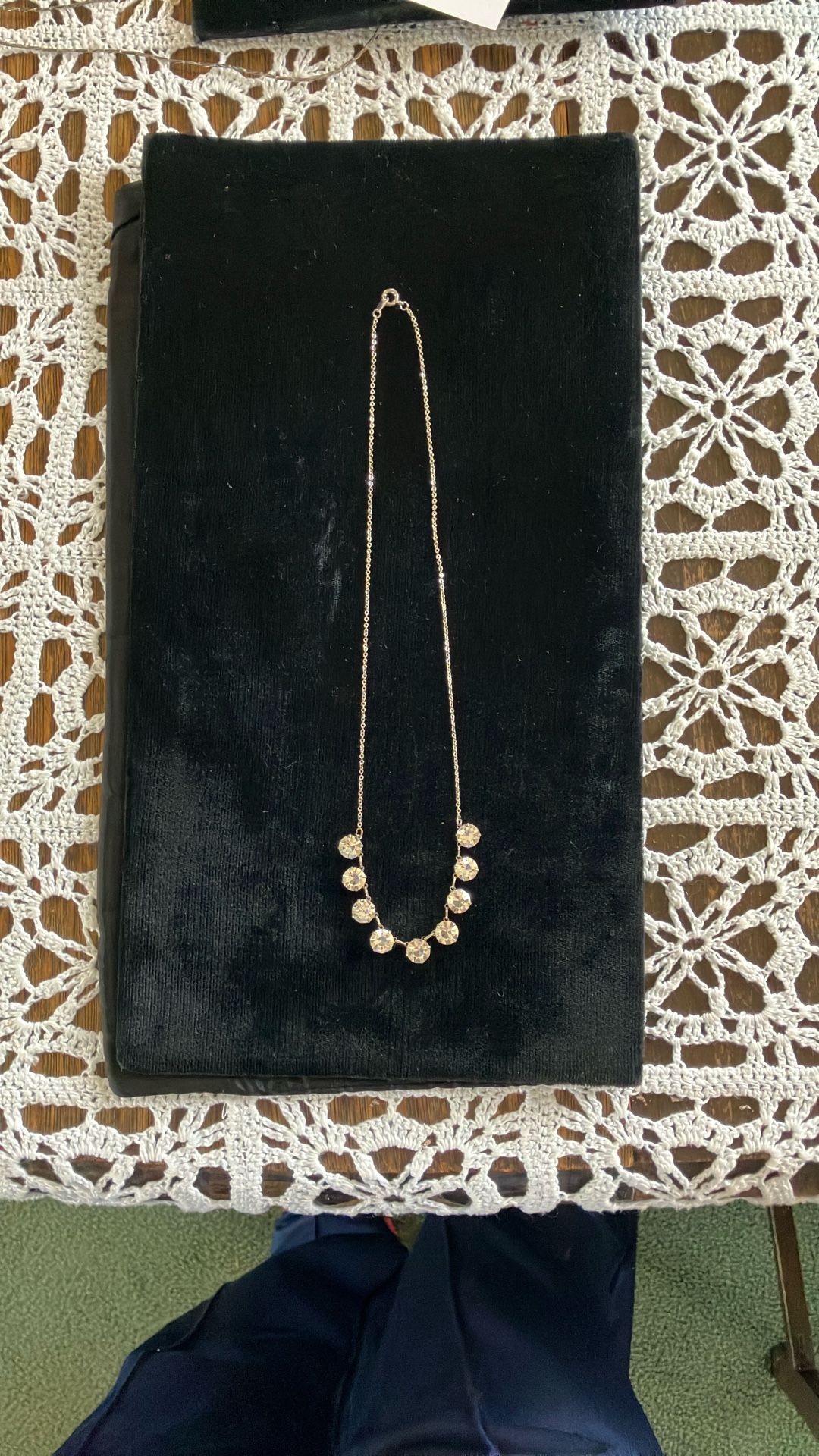 Beautiful Costume Silver And Brilliant Glass/Crystal? Necklace