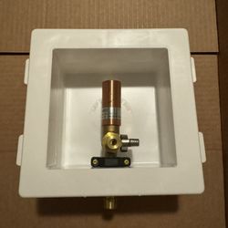 Plastic Ice Maker Box With Hammer Arrester White, 1/2" x 1/4" OB-824-T-LL