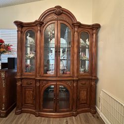 Michael Amini AICO Lighted China Cabinet – 2-Piece – $545 OBO