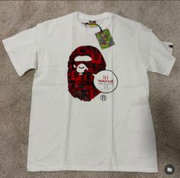 lil wayne bape shirt white