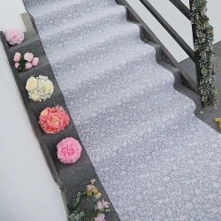 Wedding Aisle Runner (36" x 50ft White Floral Lace Aisle Runner)