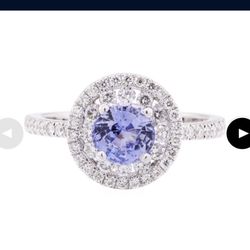 Diamond Ring (.80ct Natural Diamond And 1.61 Ct Sapphire)