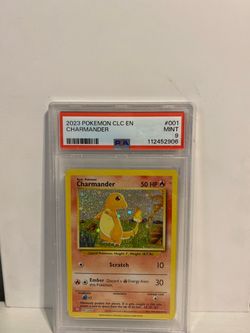 PSA 9 Charmander Holo Pokemon Card 2023 CLC #001