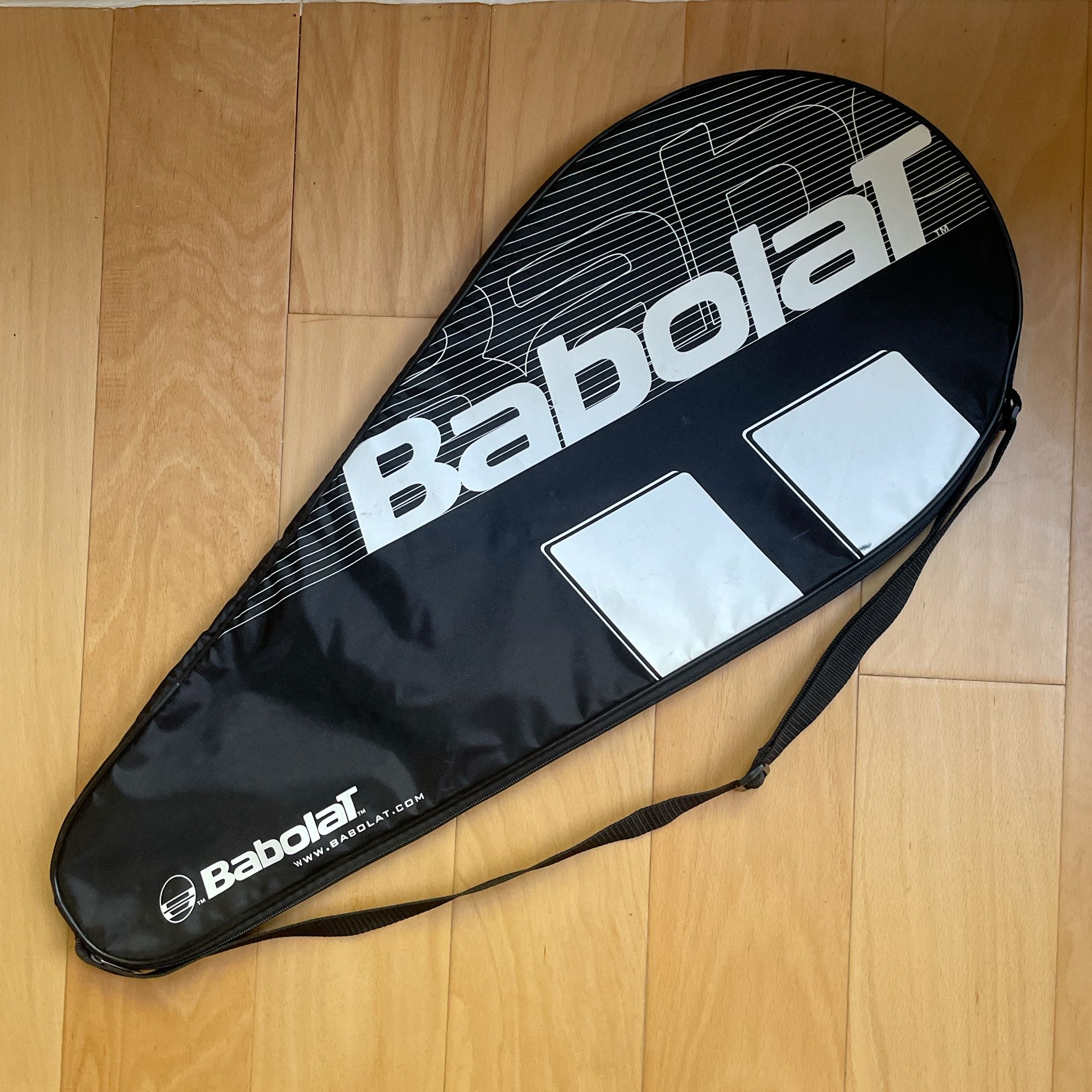 Babolat Tennis Racket Carry Case Bag w/ Strap Black White Lightweight 29"
