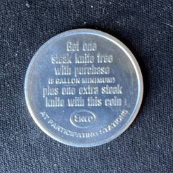 Vintage ENCO Vintage 1970's ENCO Bonus Coin Token For Free Steak Knife