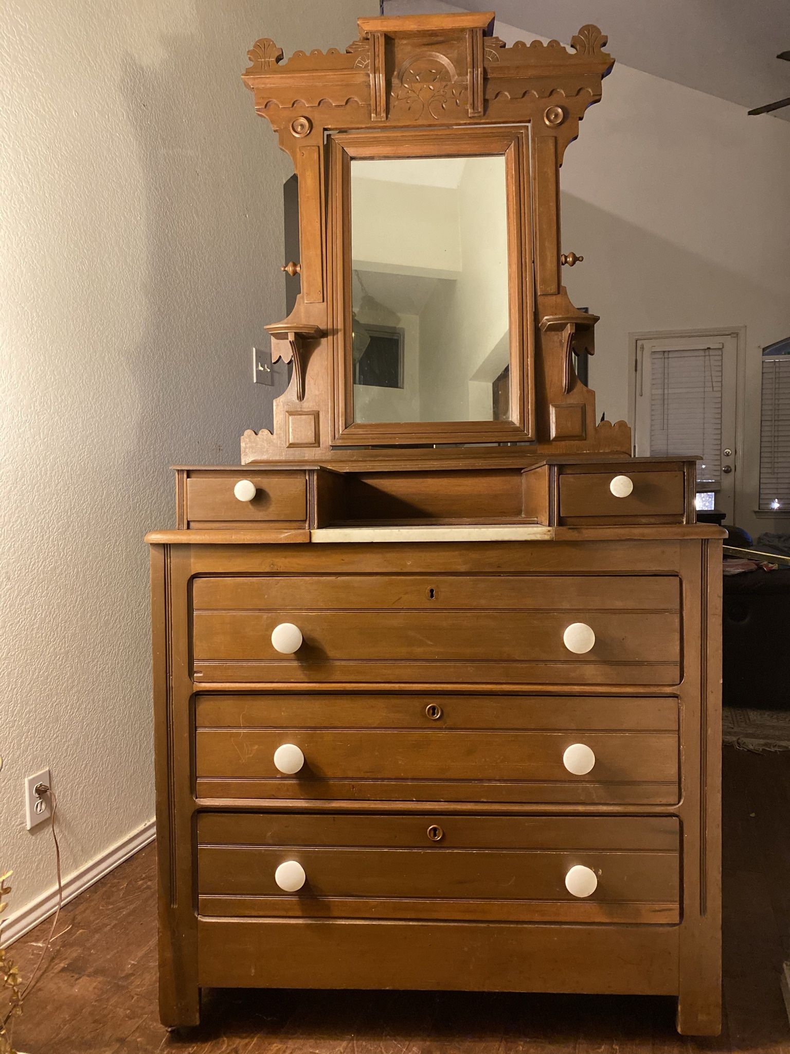 Gorgeous Antique Mirrored Dresser 
