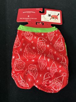 New Medium Dog Pjs Christmas 