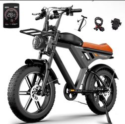Movcan v30 20 inch fat tire electric bicycle 28MPh 750w motor 45 miles max range